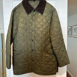 Barbour Green and Brown Lightweight Quilted Jacket